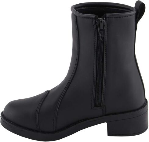 حذاء Milwaukee Leather MBL9485 للسيدات من الجلد الأسود الفاخر "لركوب الدراجات النارية" أنيق لراكبي الدراجات النارية مع غطاء لأصابع القدم - 8 in Kuwait