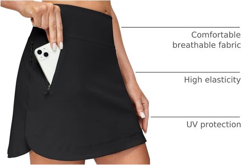 IUGA High Waist Golf Skirt Tennis Skirt with 5 Pockets Skorts for Woman Athletic Skirt for Workout Casual in Saudi Arabia