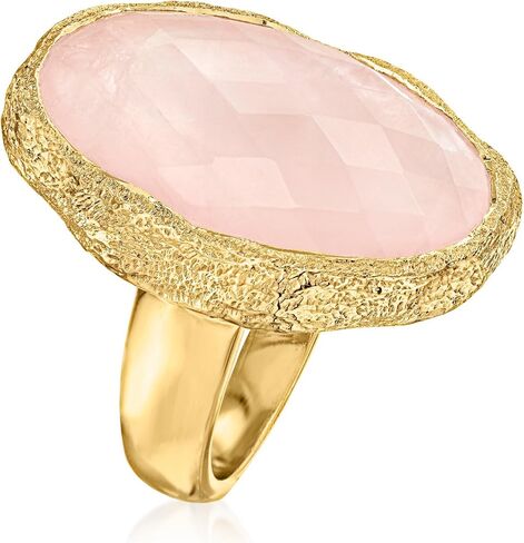Ross-Simons 17.00 Carat Rose Quartz Ring in 18kt Gold Over Sterling in Saudi Arabia