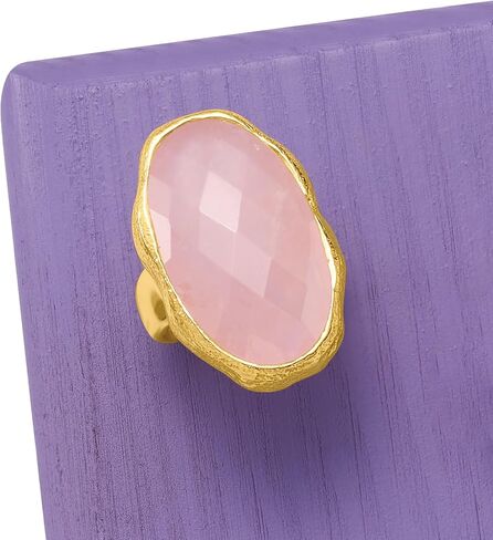 Ross-Simons 17.00 Carat Rose Quartz Ring in 18kt Gold Over Sterling in Saudi Arabia
