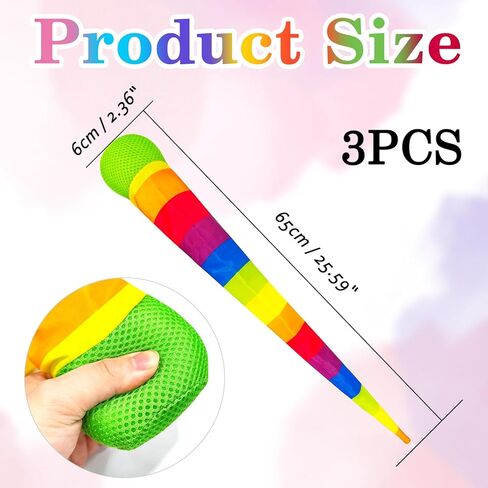 3 قطع من كرات الرمي والالتقاط مع ذيل قوس قزح، كرات مذنب إسفنجية ناعمة، ألعاب رياضية ممتعة للألعاب الداخلية والخارجية، والأنشطة المدرسية، والتدريب على الرمي والهدايا in Kuwait