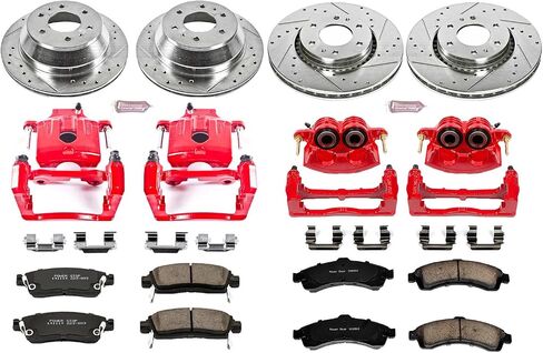 Power Stop KC2062 طقم فرامل أداء بنقرة واحدة مع فرجار لـ Buick Rainier، وChevrolet SSR، وChevrolet Trailblazer EXT، وGMC En، وGMC Envoy XL، وGMC Envoy XUV، وIsuzu Ascender [نموذج محدد] in Kuwait