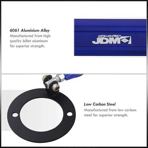 موزعي AJP JDM Sport خلفي علوي أزرق من الألومنيوم دعامة برج تبختر قضيب موازن التعامل مع التعليق متوافق/استبدال لمقدمة 1992 1993 1994 1995 1996 92 93 94 95 96 in Kuwait