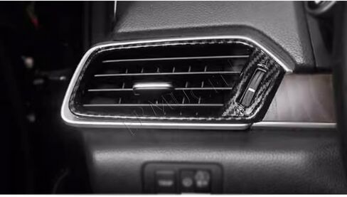 غطاء منفذ تيار متردد بفتحة تهوية جانبية مناسب لسيارة Honda Accord 2018 2019 2020 2021 2022 ملحقات الجيل العاشر ABS من ألياف الكربون الداخلية (ألياف الكربون) 2 قطعة ABS in Kuwait