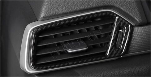 غطاء منفذ تيار متردد بفتحة تهوية جانبية مناسب لسيارة Honda Accord 2018 2019 2020 2021 2022 ملحقات الجيل العاشر ABS من ألياف الكربون الداخلية (ألياف الكربون) 2 قطعة ABS in Kuwait