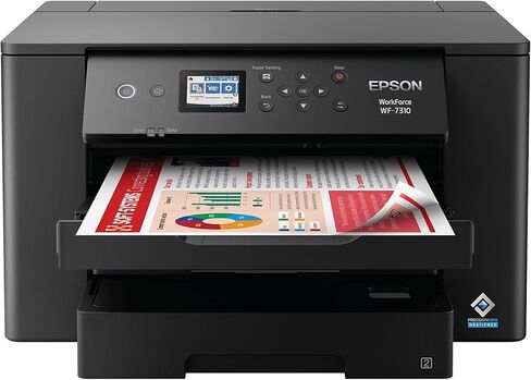 طابعة Epson Workforce Pro WF-7310 اللاسلكية ذات التنسيق العريض مع طباعة تصل إلى 13 بوصة × 19 بوصة، طباعة تلقائية على الوجهين، سعة ورق 500 ورقة (متجددة) in Kuwait