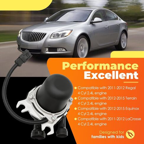 12634644 Secondary Injection Pump W/O Bracket Compatible with 2011 2012 LaCrosse Regal, 2012 2013 2014 2015 Equinox Terrain, 4 Cyl 2.4L Replace 215-704 306-053 in Saudi Arabia