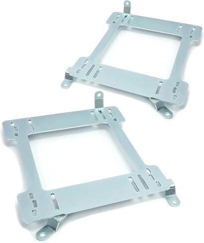 Seat Mount Bracket Compatible with 1992-1999 BMW 3 Series E36 Heavy Duty 5MM Racing Coupe Adapter Replacement Driver and Passager Side Steel Zinc-Plated Silvery in Saudi Arabia