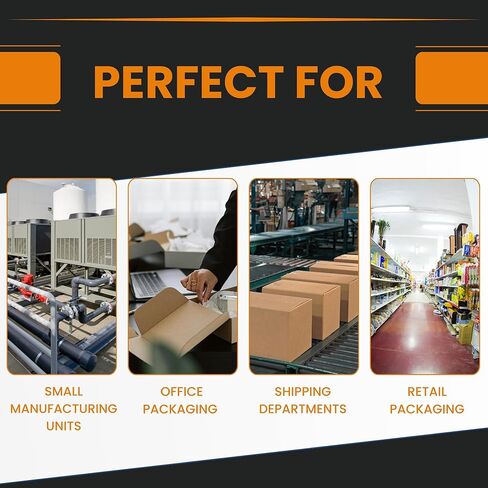 Start International - ZCM0800-WT - Electric Tape Dispenser - Automatic Tape Cutter Machine with AC Adapter - Desktop Office Tape Dispenser - 3 Preset Lengths - Heavy Duty Packing - Black in Kuwait