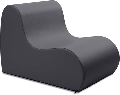 Jaxx Midtown Large Classroom Soft Foam Chair - Premium Vinyl Cover, Black in Saudi Arabia