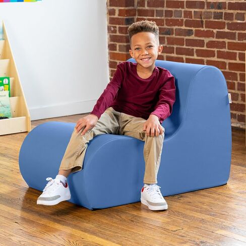 Jaxx Midtown Large Classroom Soft Foam Chair - Premium Vinyl Cover, Black in Saudi Arabia
