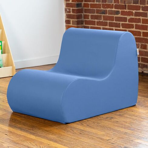 Jaxx Midtown Large Classroom Soft Foam Chair - Premium Vinyl Cover, Black in Saudi Arabia