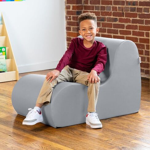 Jaxx Midtown Large Classroom Soft Foam Chair - Premium Vinyl Cover, Black in Saudi Arabia