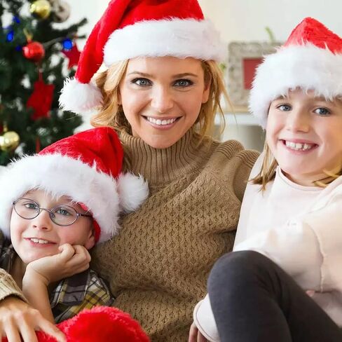 Christmas Hat adult universal thick Christmas hat red velvet suitable for decorating New Year's holiday parties in Saudi Arabia