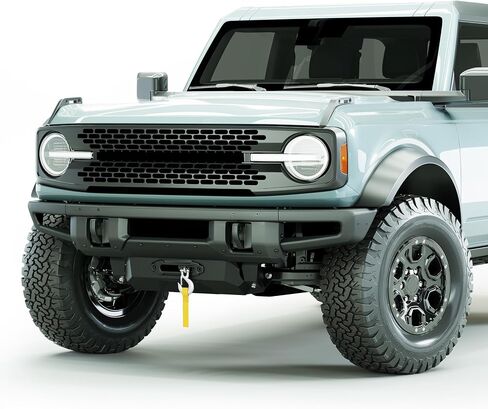 لوحة ونش KUAFU متوافقة مع 2021-2024 Ford Bronco Hidden Winch Mount Mounting Black Steel in Saudi Arabia