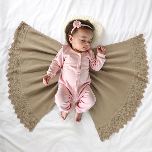 Hadetoto Baby Essentials بطانية أطفال ناعمة ومريحة مصنوعة من القطن بنسبة 100%، بطانية وافل للأطفال الصغار الذين يتلقون بطانيات الأطفال حديثي الولادة من الأولاد والبنات - أخضر داكن in Kuwait