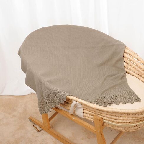 Hadetoto Baby Essentials بطانية أطفال ناعمة ومريحة مصنوعة من القطن بنسبة 100%، بطانية وافل للأطفال الصغار الذين يتلقون بطانيات الأطفال حديثي الولادة من الأولاد والبنات - أخضر داكن in Kuwait