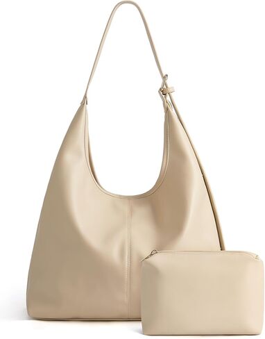 مس ناين شنط هوبو للنساء من الجلد الصناعي، شنطة يد انيقة تمر بالجسم مع حزام كتف قابل للتعديل in Kuwait