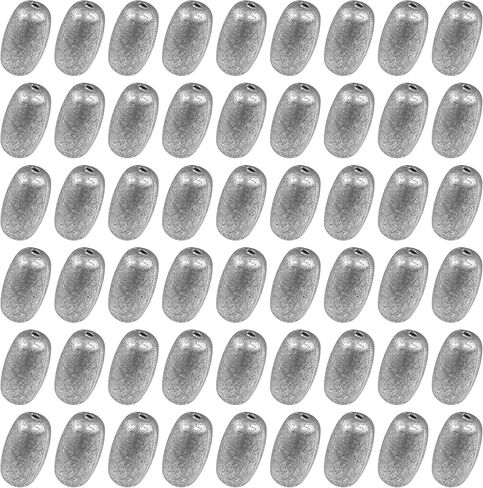 Egg Sinkers Fishing Weights Oval Shaped Fishing Weights Sinker Sliding Sinkers for Fishing Line Bass Casting Sinker Worm Weight Catfish Weights Fishing Sinkers for Saltwater Freshwater Fishing in Saudi Arabia