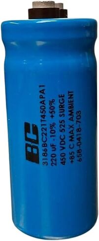 غسالة زرقاء مكثف 220MFD 220 فائق التوهج 450 فولت لاستبدال Speed ​​Queen OEM لاستبدال Huebsch OEM، P/N: F370225P in Kuwait