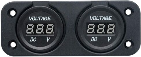Dual Battery Monitor Digital Display Volt Meter LED Car Motorcycle 12v 24v DC in Saudi Arabia