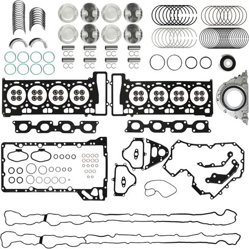 N63B44 Engine Overhaul Rebuild Kit w/Pistons Gaskets Bearings Fit for BMW 550i GTGran Turismo 650i Convertible Coupe 750Li X5 X6 B7 4.4T V8 2012-2018 HS55081B 52386800 11257647339 11147583221 in Saudi Arabia