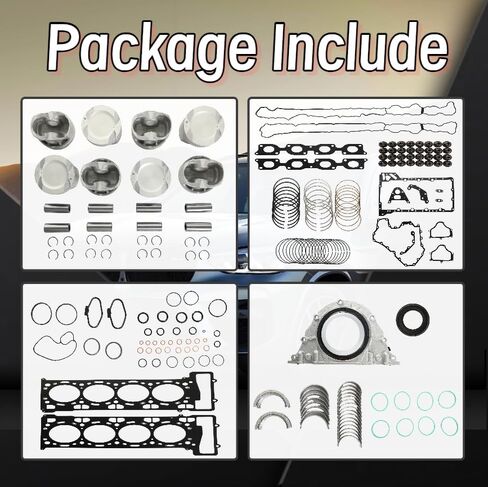 N63B44 Engine Overhaul Rebuild Kit w/Pistons Gaskets Bearings Fit for BMW 550i GTGran Turismo 650i Convertible Coupe 750Li X5 X6 B7 4.4T V8 2012-2018 HS55081B 52386800 11257647339 11147583221 in Saudi Arabia