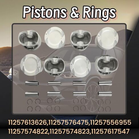 N63B44 Engine Overhaul Rebuild Kit w/Pistons Gaskets Bearings Fit for BMW 550i GTGran Turismo 650i Convertible Coupe 750Li X5 X6 B7 4.4T V8 2012-2018 HS55081B 52386800 11257647339 11147583221 in Saudi Arabia