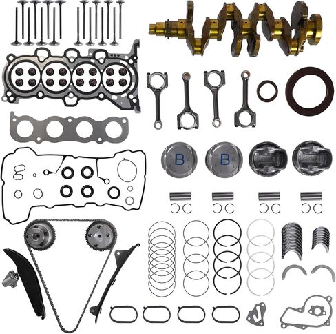 G4NA 2.0L Engine Overhaul Rebuild Kit w/Crankshaft Rods Timing Chain Kit Fit For Hyundai Elantra Tucson Kia Soul Forte 2014-2019 2.0LG4NA Engine Replaces# 23110-2E501,623V6-2EH00 in Kuwait