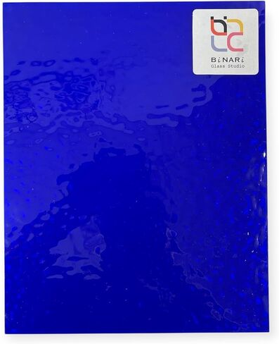لوح زجاج ملون من Wissmach: غطاء إنجليزي أزرق كوبالت (8 × 12 بوصة - 1 ورقة) | برعاية BiNARI Glass Studio in Kuwait