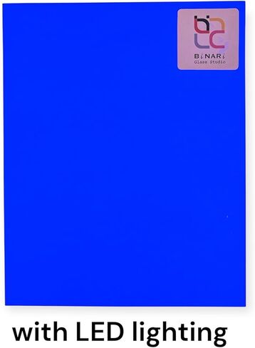 لوح زجاج ملون من Wissmach: غطاء إنجليزي أزرق كوبالت (8 × 12 بوصة - 1 ورقة) | برعاية BiNARI Glass Studio in Kuwait