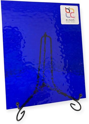 لوح زجاج ملون من Wissmach: غطاء إنجليزي أزرق كوبالت (8 × 12 بوصة - 1 ورقة) | برعاية BiNARI Glass Studio in Kuwait