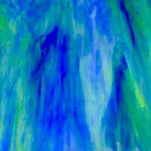 لوح الزجاج الملون Wissmach: أوبال أخضر/أزرق من BiNARI Glass Studio in Kuwait