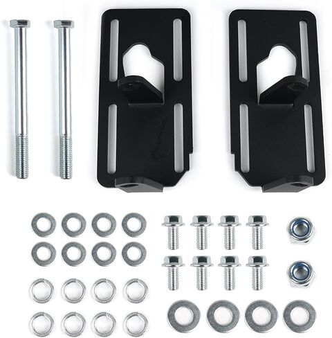 طقم دعامة تثبيت محرك LS - يناسب هيكل مربع 1973-1987 و1988-1998 OBS Chevy GMC C/K Truck 2WD - لوحات تحويل محرك فولاذية قابلة للتعديل للكتلة الصغيرة إلى سلسلة LS (أسود) in Kuwait