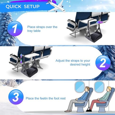 أرجوحة قدم دافئة للطائرة، أرجوحة قدم بقاعدة من الخيزران قابلة للطي للسفر بالطائرة مع غطاء دافئ، مسند قدم محمول للمكتب، أساسيات السفر بالطائرة in Kuwait
