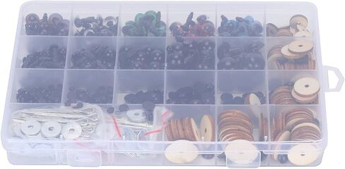 عيون وأنوف بلاستيكية مع مفاصل، 566 قطعة من الحيوانات المحشوة، إكسسوارات ذاتية الصنع، عيون وأنوف آمنة لدمية الدب القطيفة، مشاريع حرفية، مادة بلاستيكية متينة، ألوان مختلفة و in Saudi Arabia