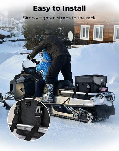 KEMIMOTO Snowmobile Gear Bag, 1680D Water-Resistant ATV Storage Bag with TPU Touch Lid, 16L Large Storage Compatible with Snowmobile Sled Racks Polaris Grizzly Fourtrax Most ATV in Saudi Arabia