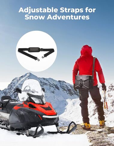KEMIMOTO Snowmobile Gear Bag, 1680D Water-Resistant ATV Storage Bag with TPU Touch Lid, 16L Large Storage Compatible with Snowmobile Sled Racks Polaris Grizzly Fourtrax Most ATV in Saudi Arabia