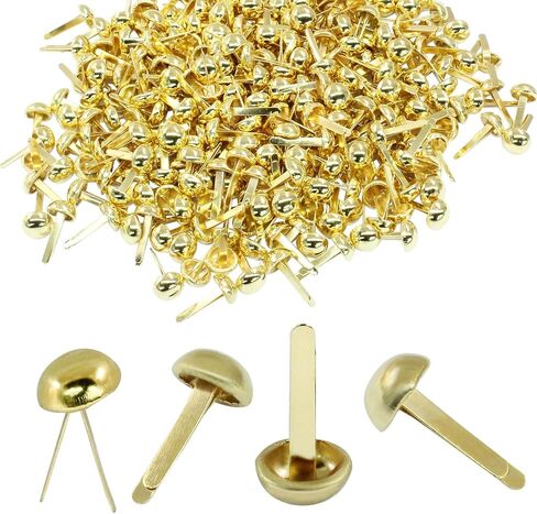 Kemcatui 500 Pcs Paper Fasteners, Bronze Round Head Brads, Metal Split Pins for Craft Art School DIY Supplies(18×8mm) in Kuwait