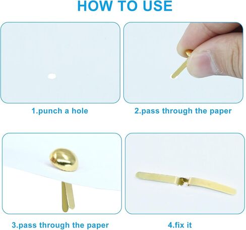 Kemcatui 500 Pcs Paper Fasteners, Bronze Round Head Brads, Metal Split Pins for Craft Art School DIY Supplies(18×8mm) in Kuwait