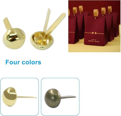 Kemcatui 500 Pcs Paper Fasteners, Bronze Round Head Brads, Metal Split Pins for Craft Art School DIY Supplies(18×8mm) in Kuwait