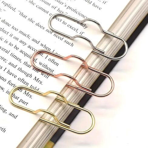 6 Pcs Multifunctional Pen Clips,Heart-Shaped Multifunctional Pen Clips Paperclip Pen Holders for Notebooks and Papers,Large Size Office School Supplies(Silver+Golden+Rose Gold in Saudi Arabia