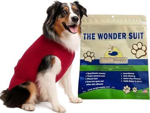 SurgiSnuggly Keeps Disposable Dog Diapers Female OR Male Dog Diaper Wraps On Your Dog, The Original Dog Body Suit is Better Than Dog Suspenders Fits L PP in Kuwait