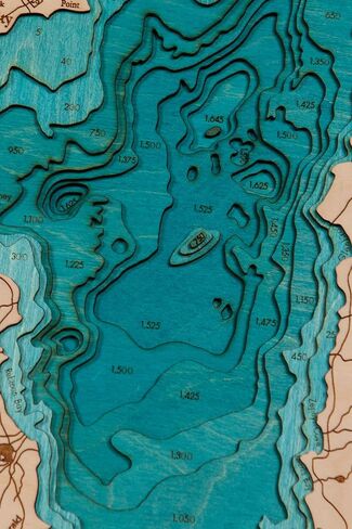 Beautifully Detailed! BLUE Lake Tahoe 3-D Wood Map. 13W x 17L in Saudi Arabia