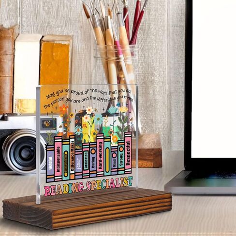 هدية متخصصة في القراءة لأسبوع محو الأمية أو نهاية العام الدراسي، لافتة مكتبية ملهمة مع سمات إيجابية، لوحة شكر لمدرب القراءة أو ديكور الفصل الدراسي EC298 in Kuwait