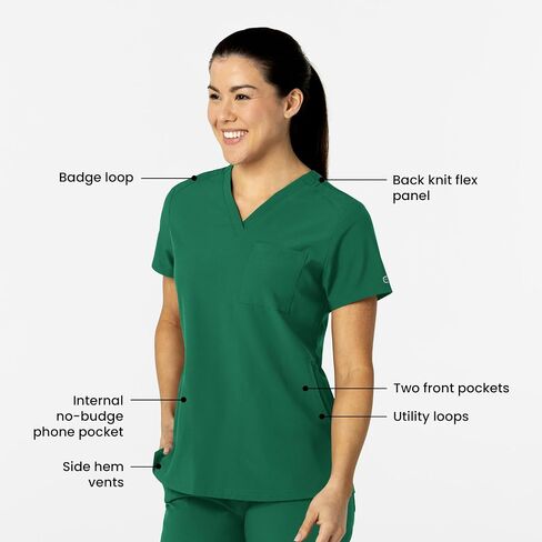 WonderWink Women's Flex-n-Reach V-Neck Scrub Top in Saudi Arabia