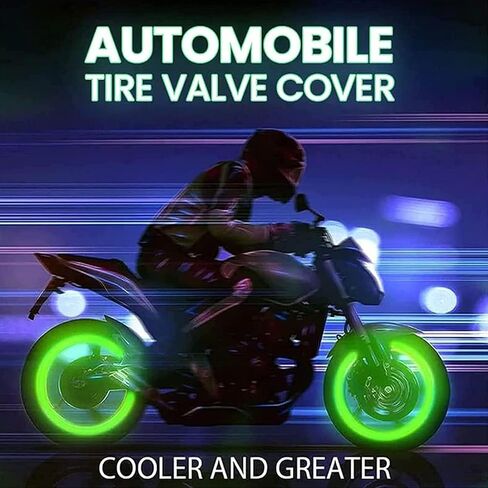 16pcs/4Colos Glow in The Dark Tire Valve Caps,2026 Update Tire Valve Stem Caps,Universal Fluorescent Tire Valve Caps Light Up for Car, Truck, Motorcycles, Bike (16pcs-4colors) in Saudi Arabia