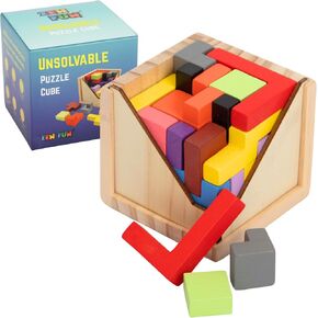 Zen Fun Unsolvable Puzzle Cube | Hardest Brain Teaser Puzzle in The World for Adults - Small, Unique & Difficult 3D Puzzle Cube for Adults (Original) - 32 Pieces in Saudi Arabia