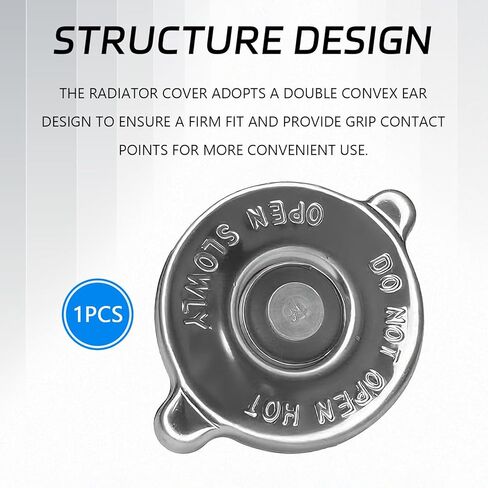 16PSI Radiator Cap, Dual Lug Design Sealed Tank Caps, Stainless Steel Engine Steel Engine Radiator Seal Cap Replacement for Dodge Ram 2500 Jeep Grand Caravan Avenger (Silver) in Kuwait