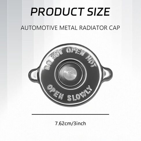 16PSI Radiator Cap, Dual Lug Design Sealed Tank Caps, Stainless Steel Engine Steel Engine Radiator Seal Cap Replacement for Dodge Ram 2500 Jeep Grand Caravan Avenger (Silver) in Kuwait